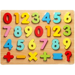 7314 Puzzle en bois alphabet et chiffres