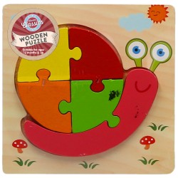 7319 Puzzle aus Holz Biene, Schnecke, Uhu