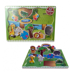 7551 Holz Puzzle Zoo 3D