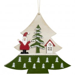 7624 Pendentif de Noël en bois avec présentoir